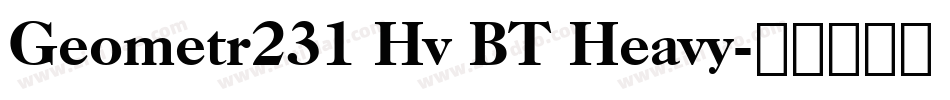 Geometr231 Hv BT Heavy字体转换